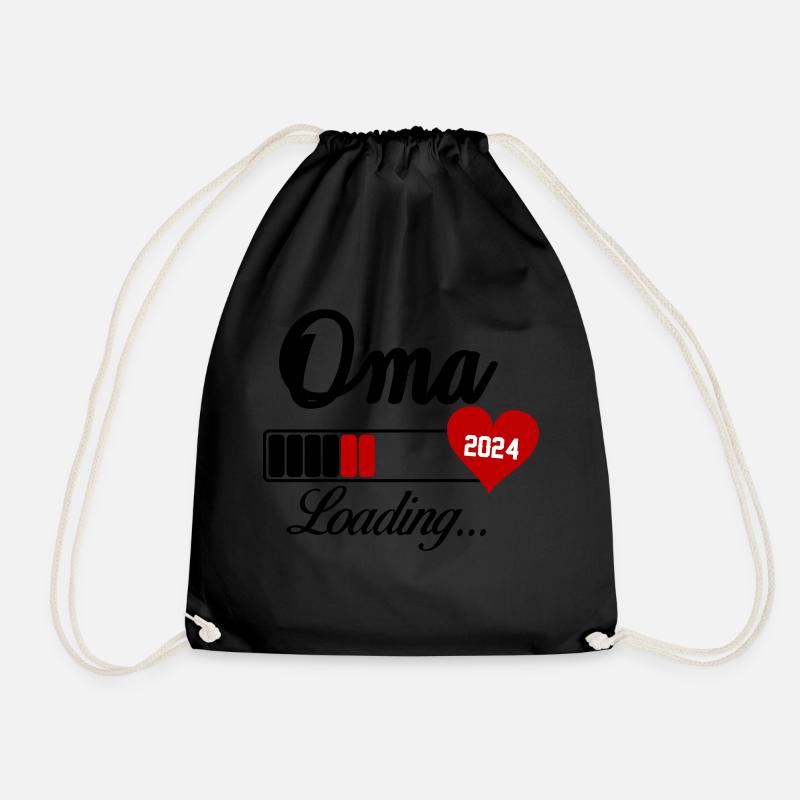 oma loading 2024 - Turnbeutel - Schwarz