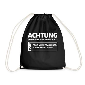 Bachelor Party Wedding Men's Night Out - Drawstring Bag - black - Front