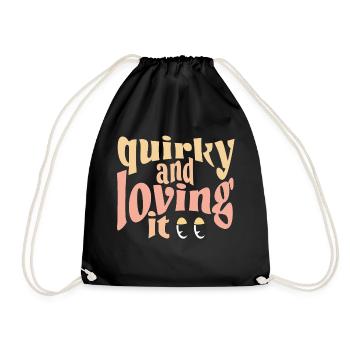 Excentrique et j’adore ça en jaune - Sac de sport léger - noir - Devant