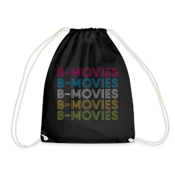B Movies Text Logo Design - Sac de sport léger - noir - Devant