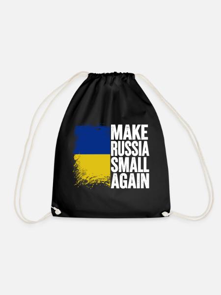 Make russia small again - Drawstring Bag - black