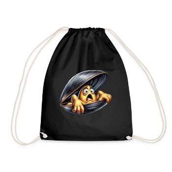 moule apeurée - Sac de sport léger - noir - Devant