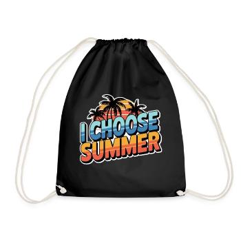 Choose Summer - Drawstring Bag - black - Front