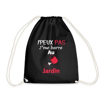 I can't, I'm going to the garden - Drawstring Bag - black - Front