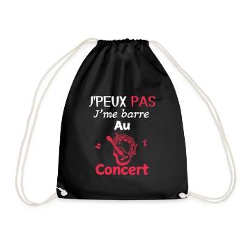 I can't, I'm going to the concert - Drawstring Bag - black - Front