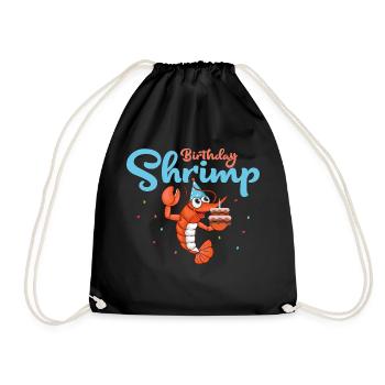 Anniversaire Crevettes Fruits de mer Amateur de crevettes - Sac de sport léger - noir - Devant