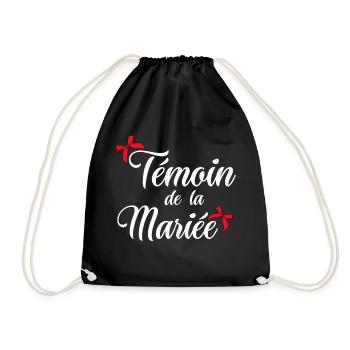 Témoin de la mariée noeud - Sac de sport léger - noir - Devant