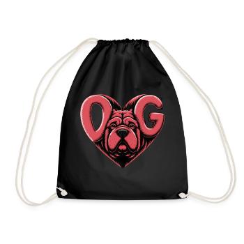 ENGLISCHE BULLDOGGE - Turnbeutel - Schwarz - Vorne