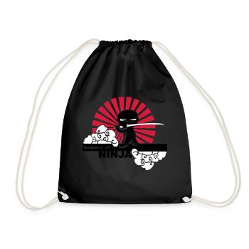 Ninja - Turnbeutel - Schwarz - Vorne