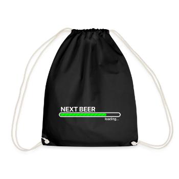 next beer loading white - Turnbeutel - Schwarz - Vorne