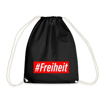 Freiheit - Turnbeutel - Schwarz - Vorne