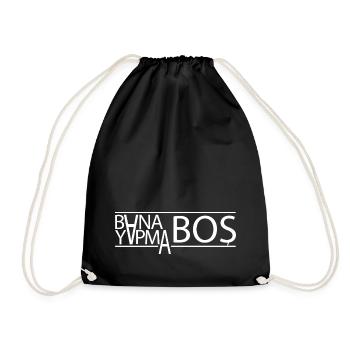 "Bana Boş Yapma" Türkisches Design - Turnbeutel - Schwarz - Vorne