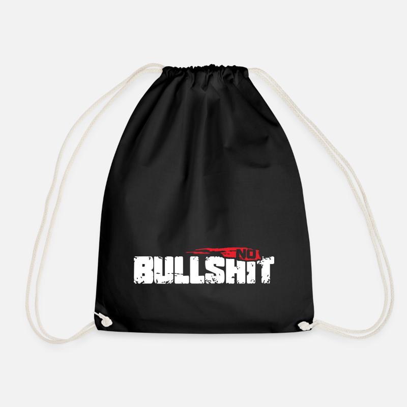 No Bullshit - Turnbeutel - Schwarz