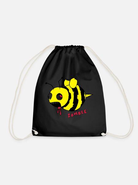Zombee / Halloween Zombie Horror Biene - Turnbeutel - Schwarz