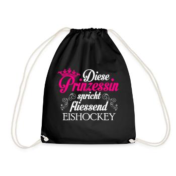 Ice hockey - Princess - Drawstring Bag - black - Front