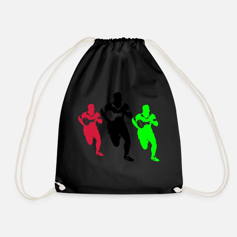 rugby - Drawstring Bag - black