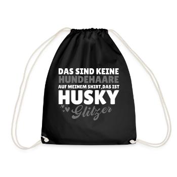 Hundeliebe Husky - Turnbeutel - Schwarz - Vorne