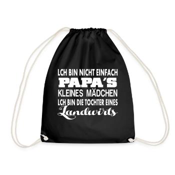 Landwirt Tochter - Turnbeutel - Schwarz - Vorne