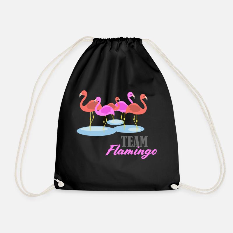 Flamingo Team Gruppe Schwarm - Turnbeutel - Schwarz
