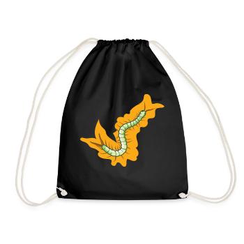 Poisonous scolopender centipede as crawling animal - Drawstring Bag - black - Front