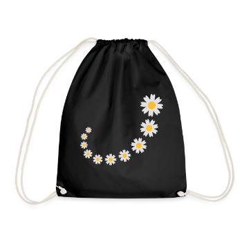 flowers_design - Drawstring Bag - black - Front