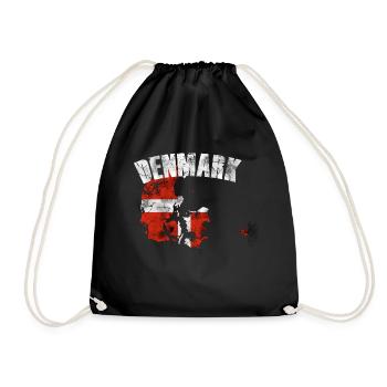 Denmark - Drawstring Bag - black - Front