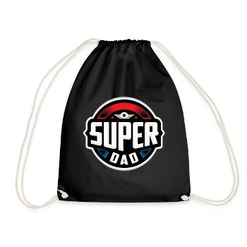 SUPER DAD - Drawstring Bag - black - Front
