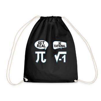 mathematics - Drawstring Bag - black - Front