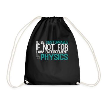 physics - Drawstring Bag - black - Front