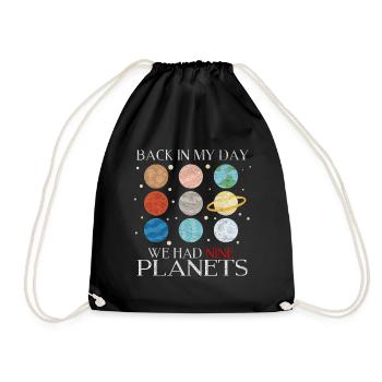 Planet Pluto - Drawstring Bag - black - Front
