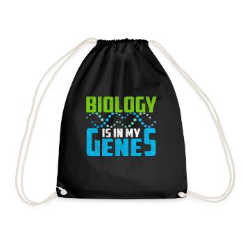 Biologie Lehrer Biologe biologisch Wissenschaft - Turnbeutel - Schwarz - Vorne
