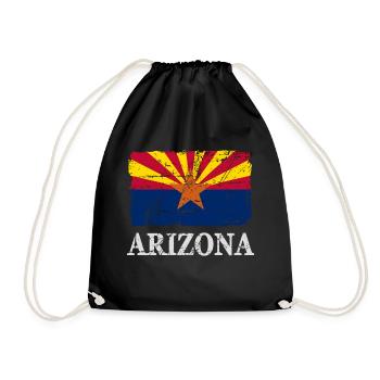Drapeau Arizona Bannière Drapeau Bannière - Sac de sport léger - noir - Devant