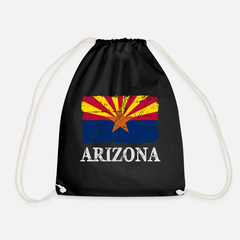 Drapeau Arizona Bannière Drapeau Bannière - Sac de sport léger - noir