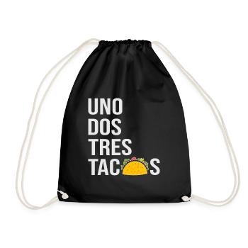 Funny taco pictures - Drawstring Bag - black - Front