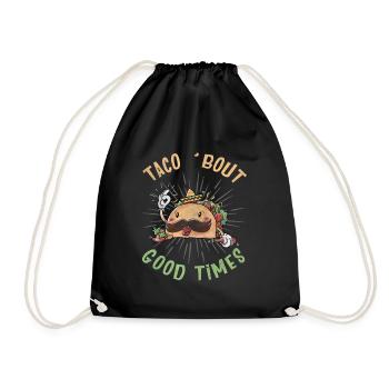 Tacos taco - Drawstring Bag - black - Front