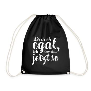 I do not care, I'll leave it that way now - Drawstring Bag - black - Front