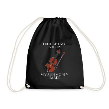 Violin violin - Drawstring Bag - black - Front