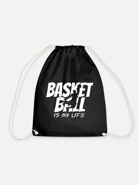 Basketball ist mein Leben - Turnbeutel - Schwarz