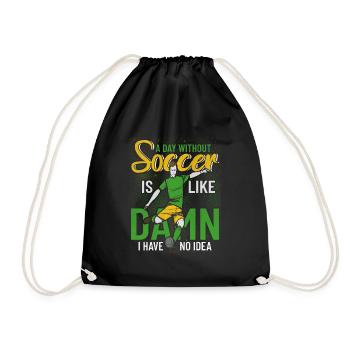 Soccer football club - Drawstring Bag - black - Front