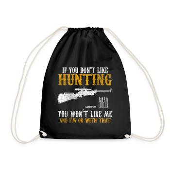 Hunters hunting hunting - Drawstring Bag - black - Front