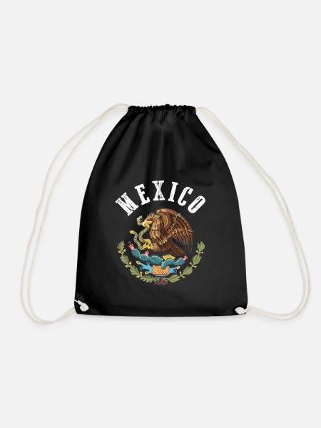 Mexiko Flagge Wappen Mexikaner Geschenk - Turnbeutel - Schwarz