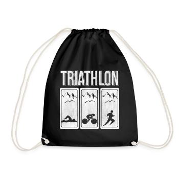 Natation vélo course triathlon triathlon - Sac de sport léger - noir - Devant