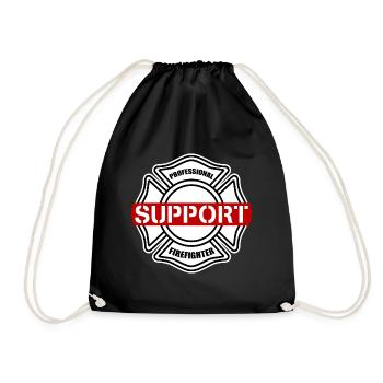 Firefighter Firefighter Firefighter - Drawstring Bag - black - Front