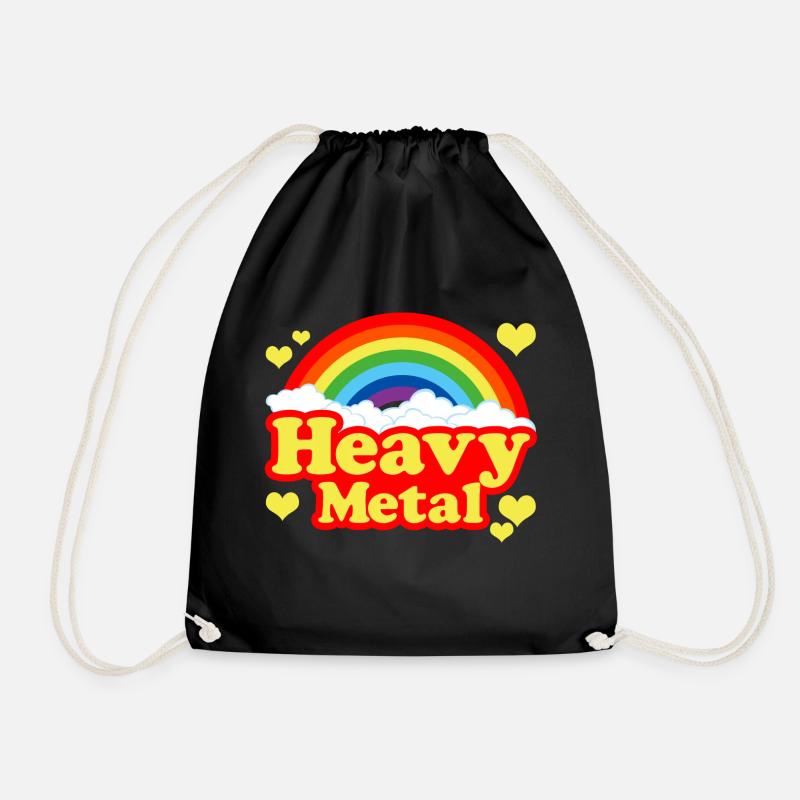 Heavy Metal - Drawstring Bag - black