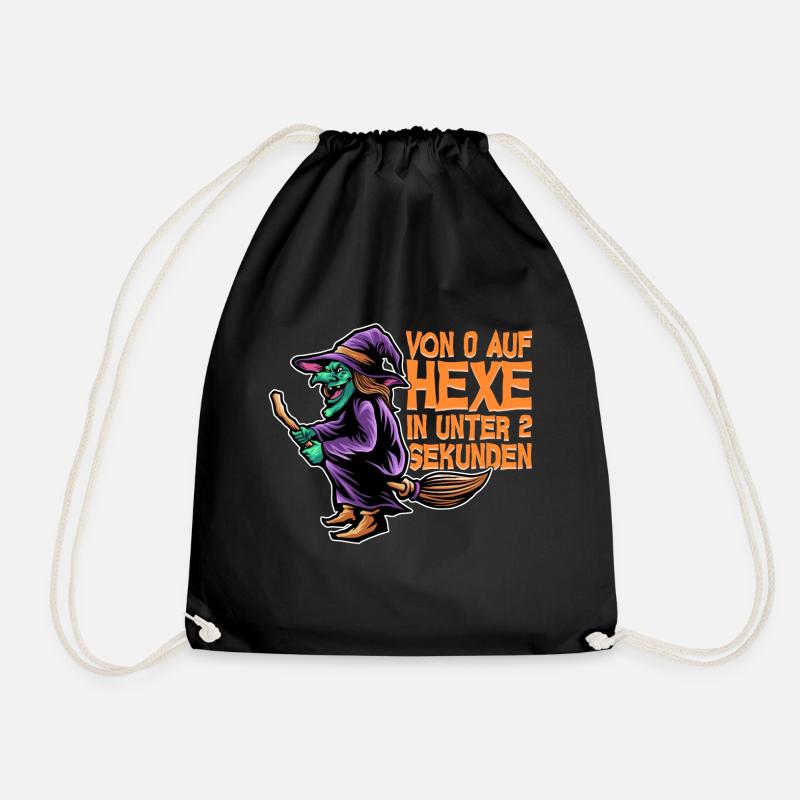 Halloween Hexe Hexen Party Spruch. - Turnbeutel - Schwarz