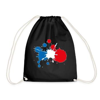 France bleu blanc rouge Design Peinture BBR - Sac de sport léger - noir - Devant