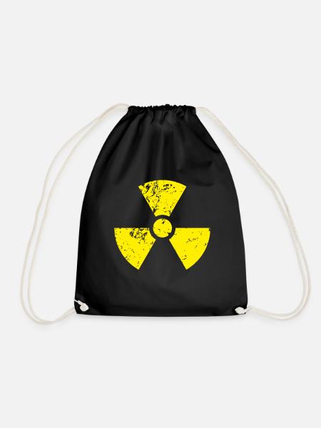 Radioactif jaune, symbole de la radioactivité - Sac de sport léger - noir