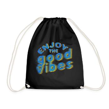 Good Vibes (lettrage) 02 - Sac de sport léger - noir - Devant