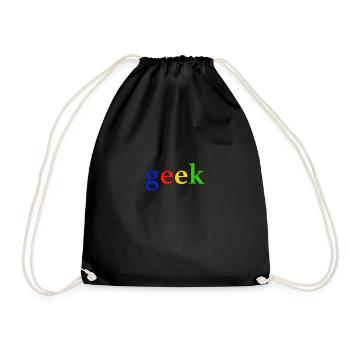 geek - Drawstring Bag - black - Front