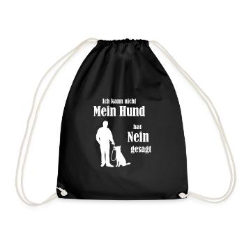 Hunde Spruch - Turnbeutel - Schwarz - Vorne